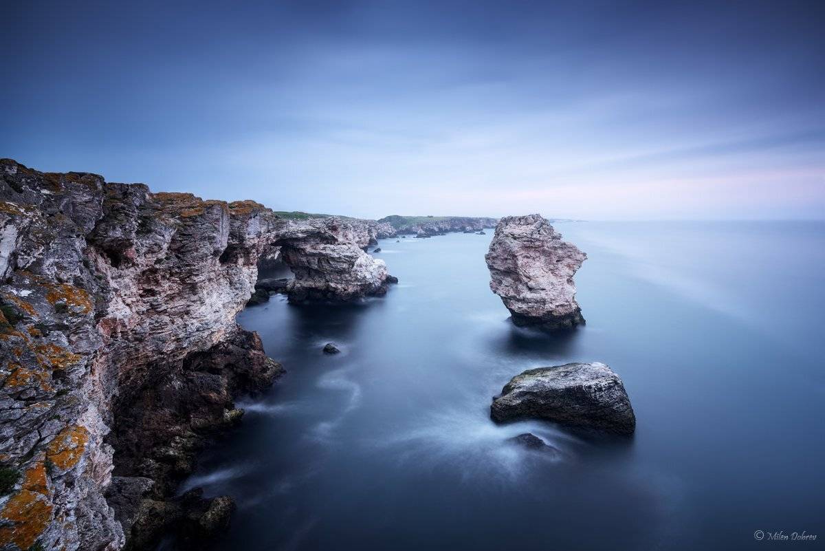 Bulgaria, seascape, cliff, morning, Милен Добрев
