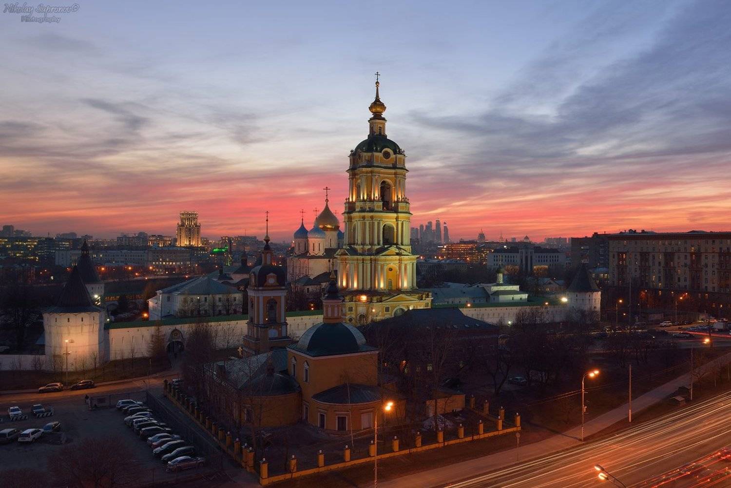 москва, вечерняя москва, новоспасский монастырь, монастыри москвы, московские монастыри, таганка, крестьянская застава, павелецкая, православные монастыри, россия, Николай Сапронов