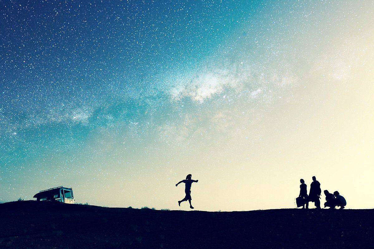 minimal,sky,running,human, blue, fine art, milad safabakhsh, nature, landscape,, milad safabakhsh