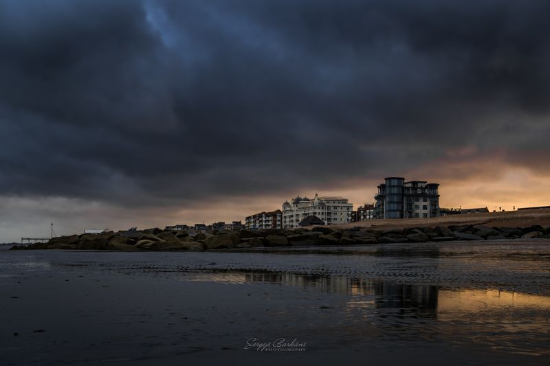 #bognorregis #england #westsussex #englishchannel #coast #sunset #clouds #tide Sunset фото превью
