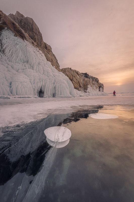 байкал, малое_море, сибирь, россия, борга-даган, пейзаж, зима, лед, рассвет, природа Рассвет в облаках фото превью