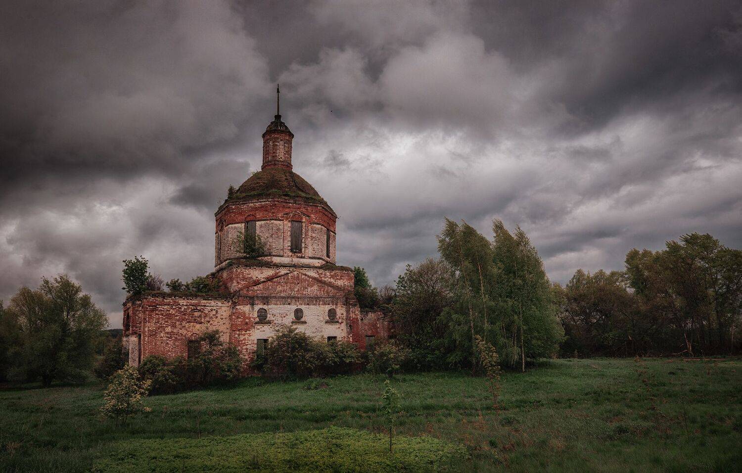 храм, руины, облака, тучи, лето, ветер, Сергей Аникин