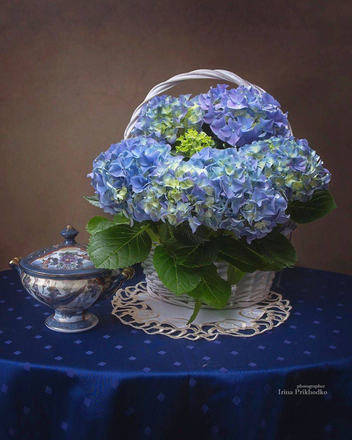 натюрморт, цветы, букеты, гортензии, винтажный, Приходько Ирина