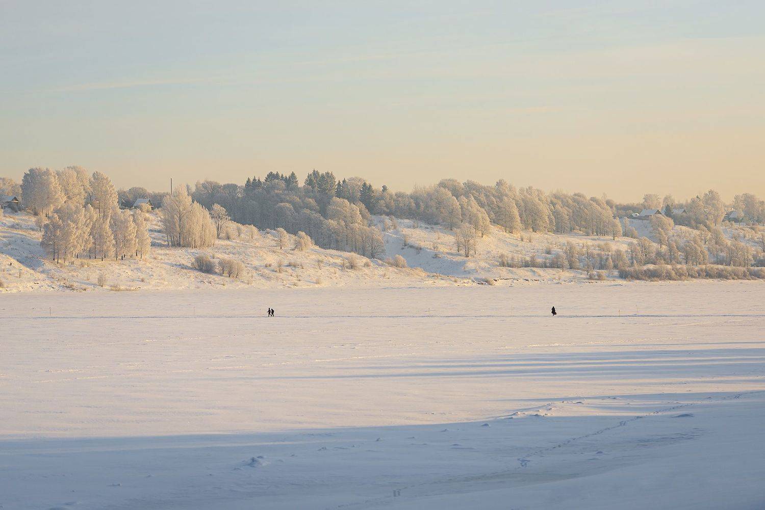 волга лед снег тутаев романов-борисоглебск берег волги деревня, Сальников Евгений