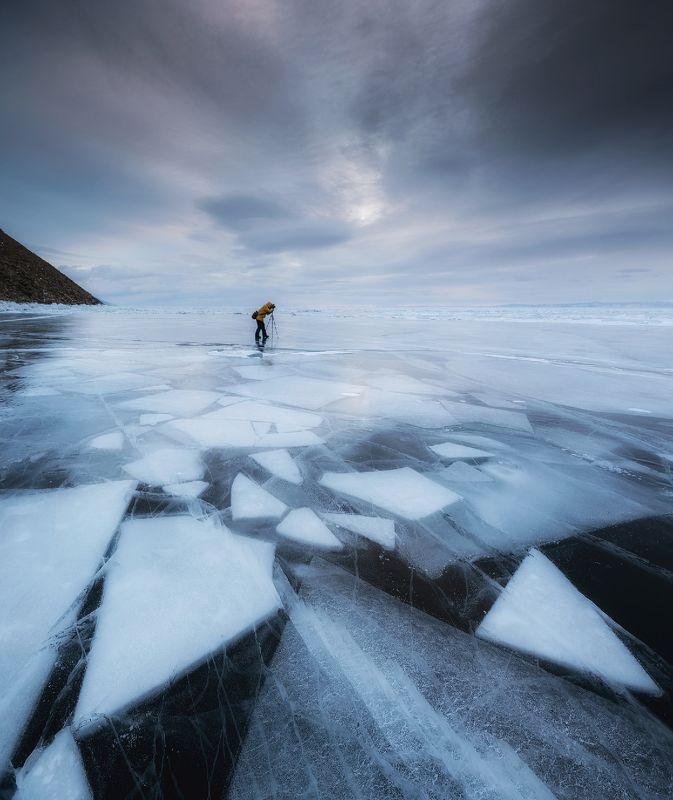 байкал, зима, торосы, закат, лед, зима, рассвет Лед Байкала фото превью