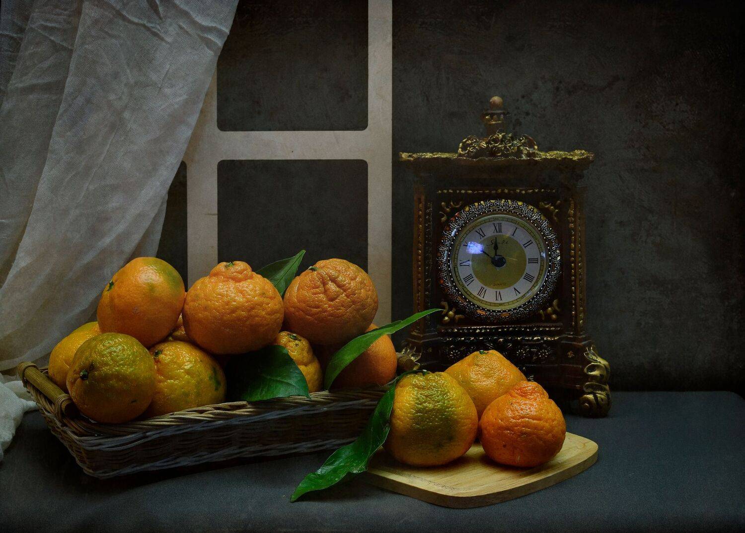 мандарины,часы,композиция,время, Инаида