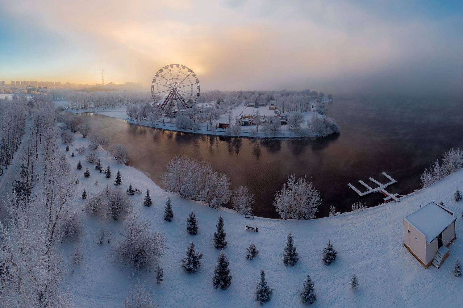 иркутск, ангара, туман, зима, Тильпунов Михаил