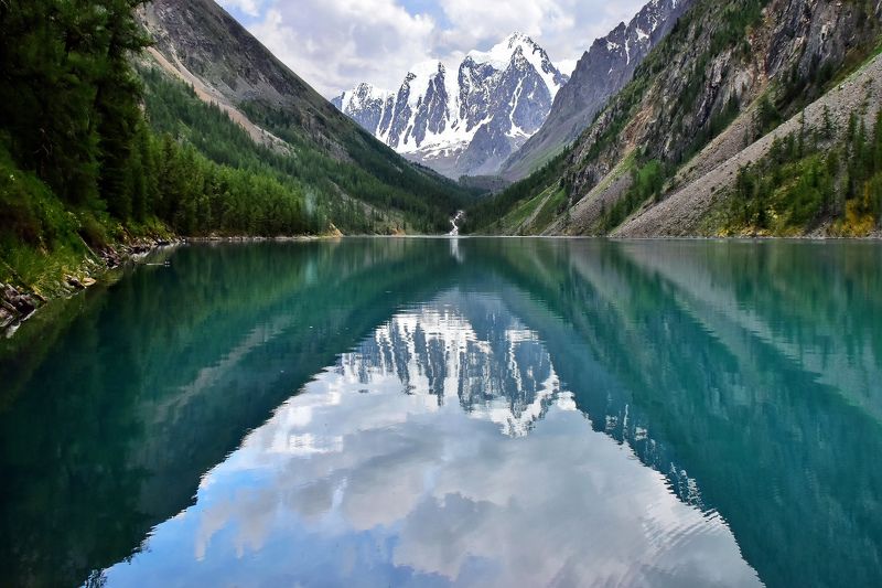 пейзаж, природа, путешествие, горы, озера Нижнее Шавлинское озеро фото превью