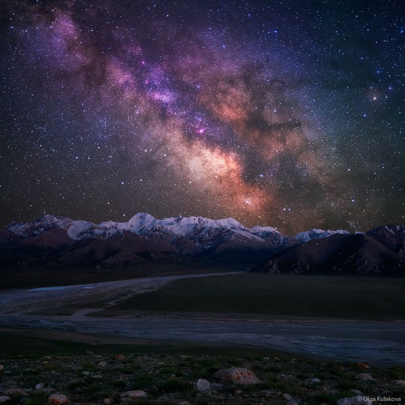 горы, тянь-шань, киргизия, ночь, млечный путь * * * фото превью