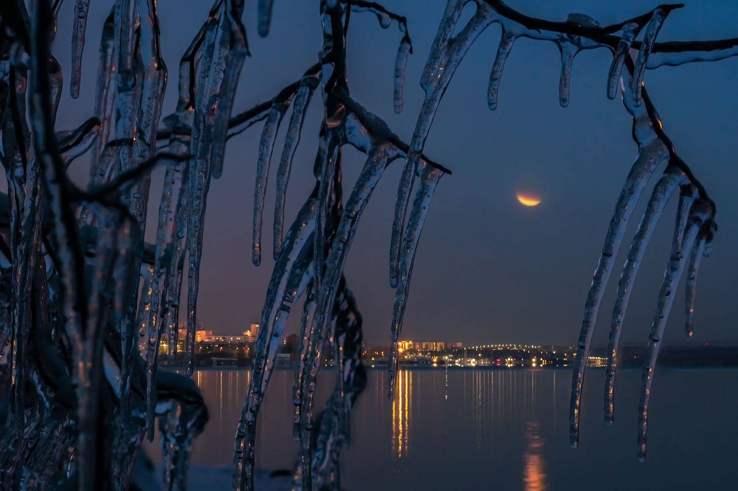 иркутск, ангара, зима, луна, Тильпунов Михаил