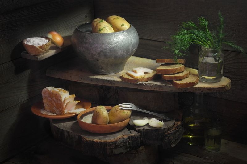 деревенский ужин. фото превью