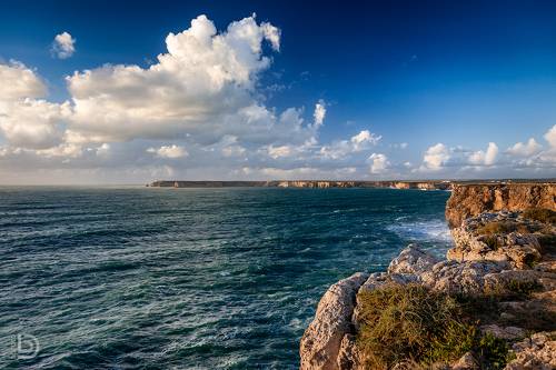 Вид на мыс Сан Висенте из форта в Sagres