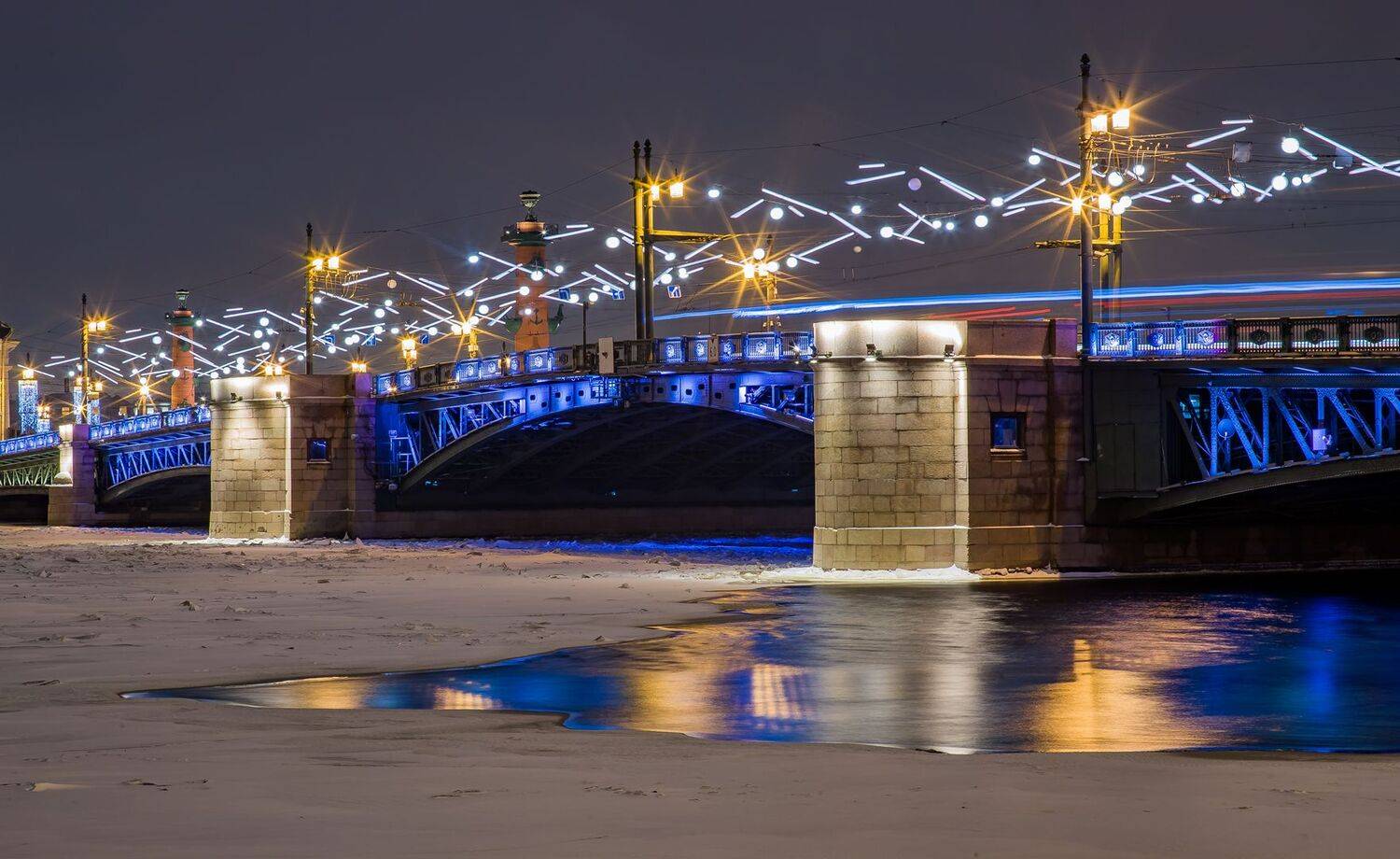 санкт петербург, мост, нева, лед, зима, городской пейзаж, город, улица, Максим Подосинников