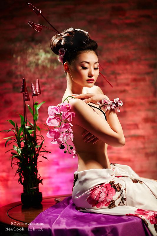 девушка, портрет, китай, орхидея, поднебесная, арт, иркутск, елена зверева, календарь Орхидея из Поднебесной фото превью