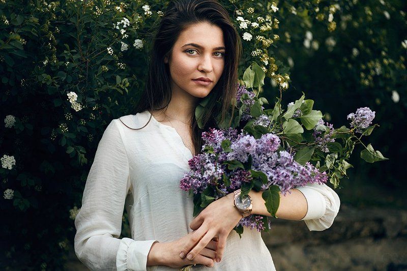 портрет пролет spring portrait flowers  Добромира  фото превью