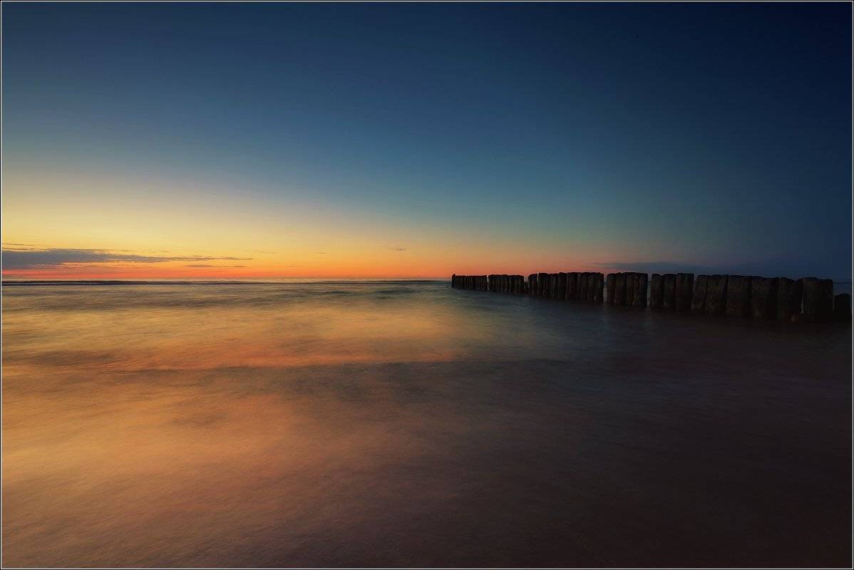 sea, evening, old bridge,sunset, Daiva