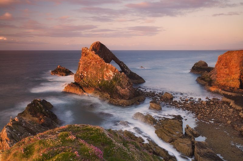 bow fiddle rock, portknockie, scotland, mc Приехать к морю в несезон.. фото превью