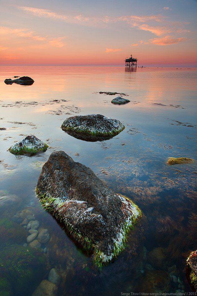 Весна, Залив, Камень, Крым, Лагуна, Море, Пейзаж, Платформа, Ялта, Serge Titov