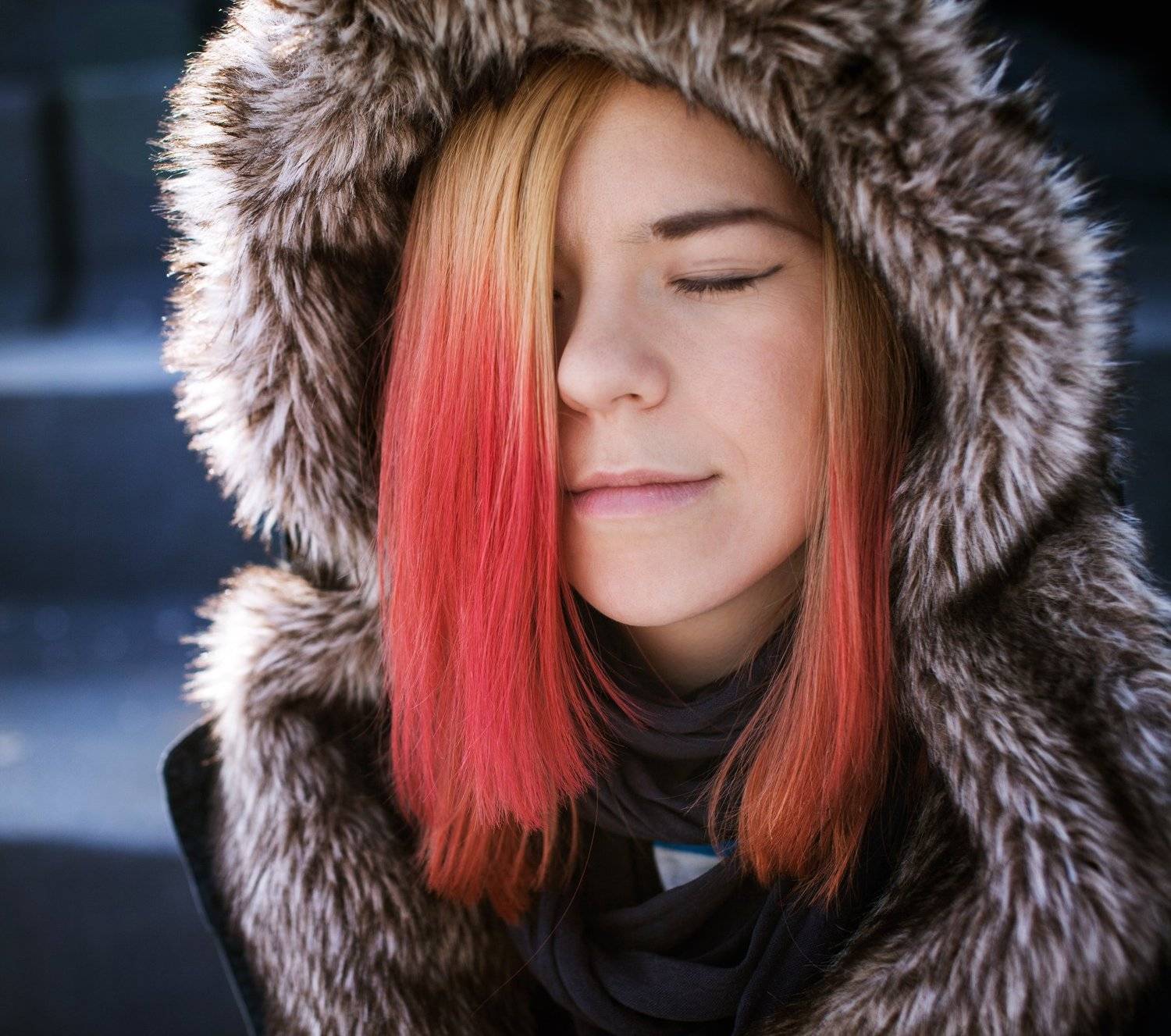 portrait, girl, winter, far East, Фомина Екатерина