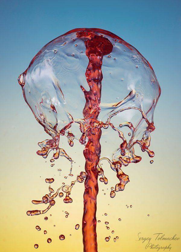 Арт, Брызги, Вода, Всплеск, Жидкость, Капли, Медуза, Сергей Толмачев