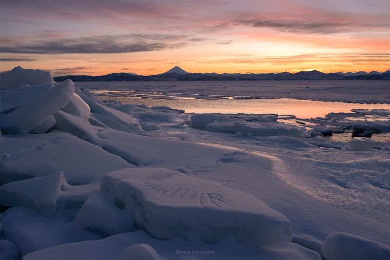 Вечер, берег и ворона крыло фото превью