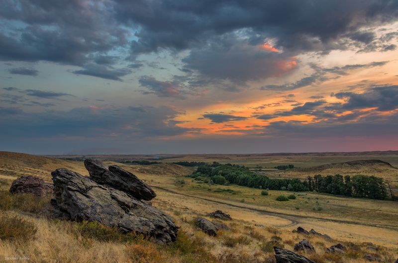 вечер, закат, оренбургская область *** фото превью