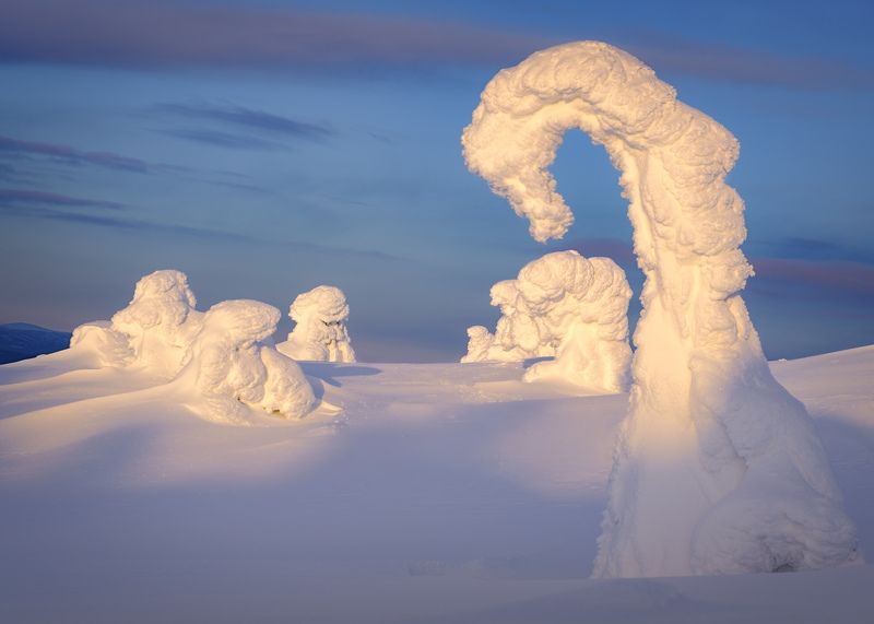 заполярье, зимний пейзаж, кольский, рассвет, fujifilm Силуэты... / Silhouettes... фото превью