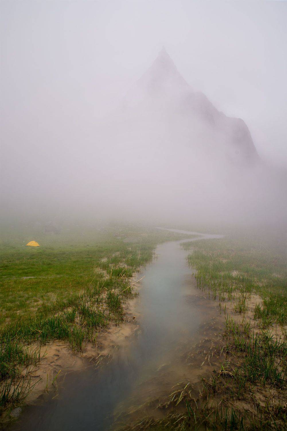 Кавказ, Безенги, Мижирги, туман, гора Шлем, Евгений Никитин