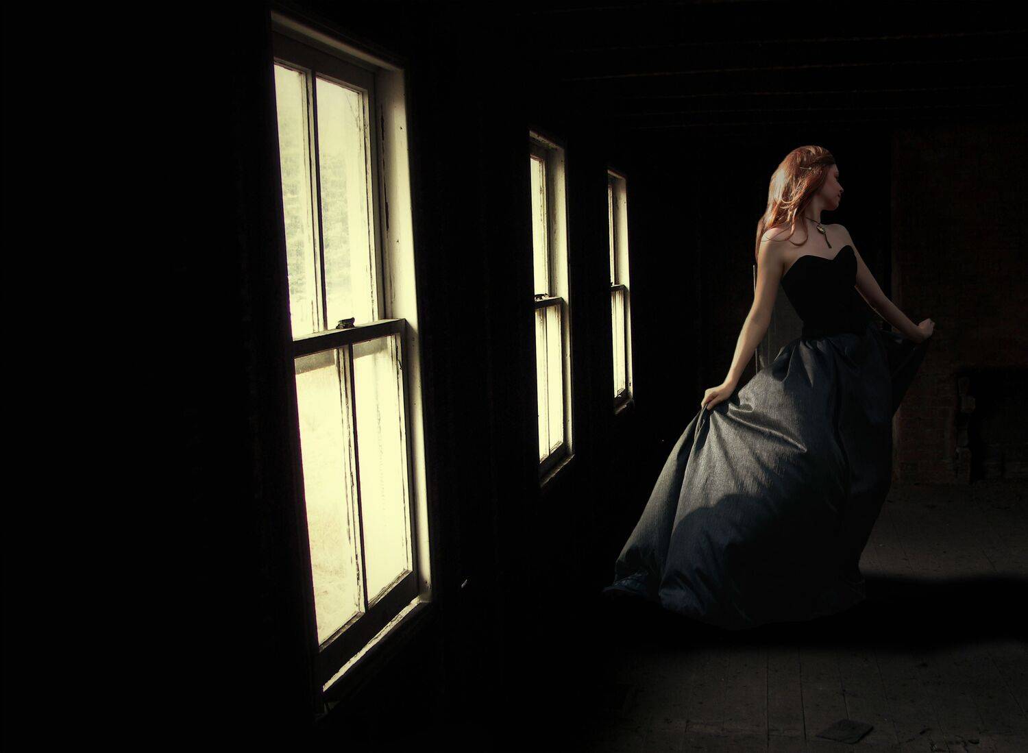 девушка, окно, комната, Sergii Vidov