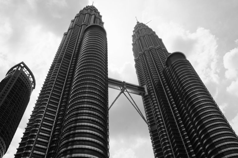 city, tower, architecture, height, skyscraper, symbol, gemini, sky, perspective Petronas Towers фото превью