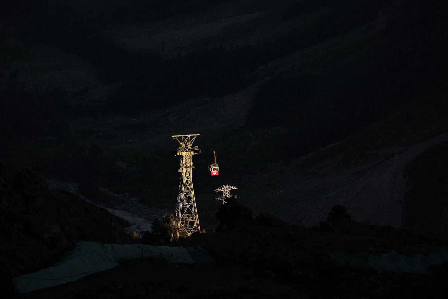 фуникулер, канатная дорога, горы, закат, кавказ, эльбрус, Владимир Жерновенков