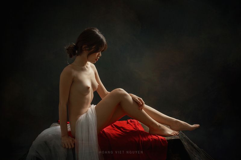 fine nude, nude, glamour, asian, vietnam, vietnamese, body, studio, young, red * * * фото превью