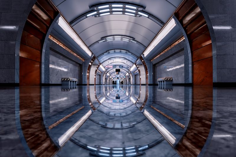 город архитектура интерьер метро станция холл транспорт Петербургское метро фото превью