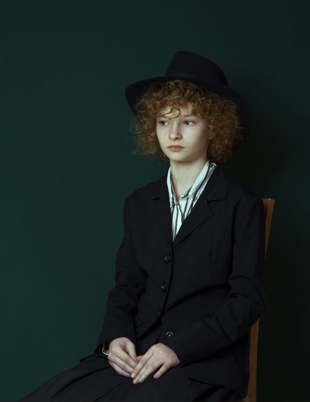 портрет,девочка,девочка в шляпе,fine art Девочка в шляпе фото превью