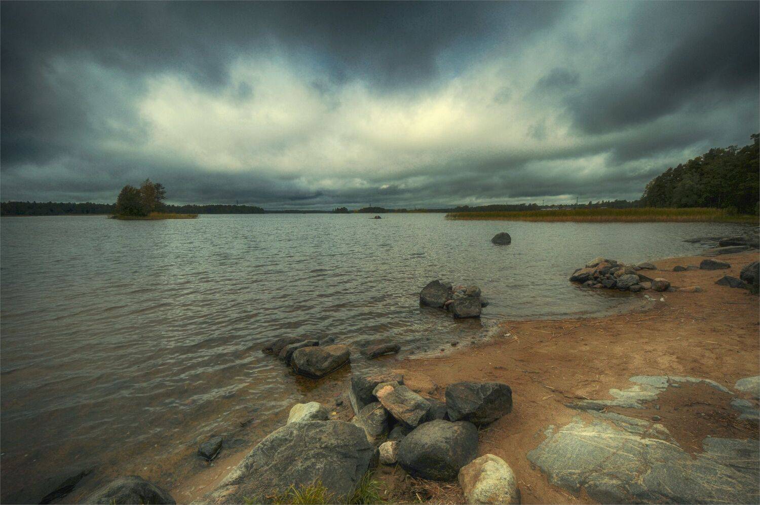 озеро камни облака, Вера Петри