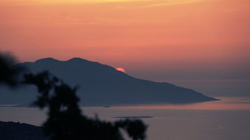 Sunset, Rhodes, Rodos Густые краски фото превью