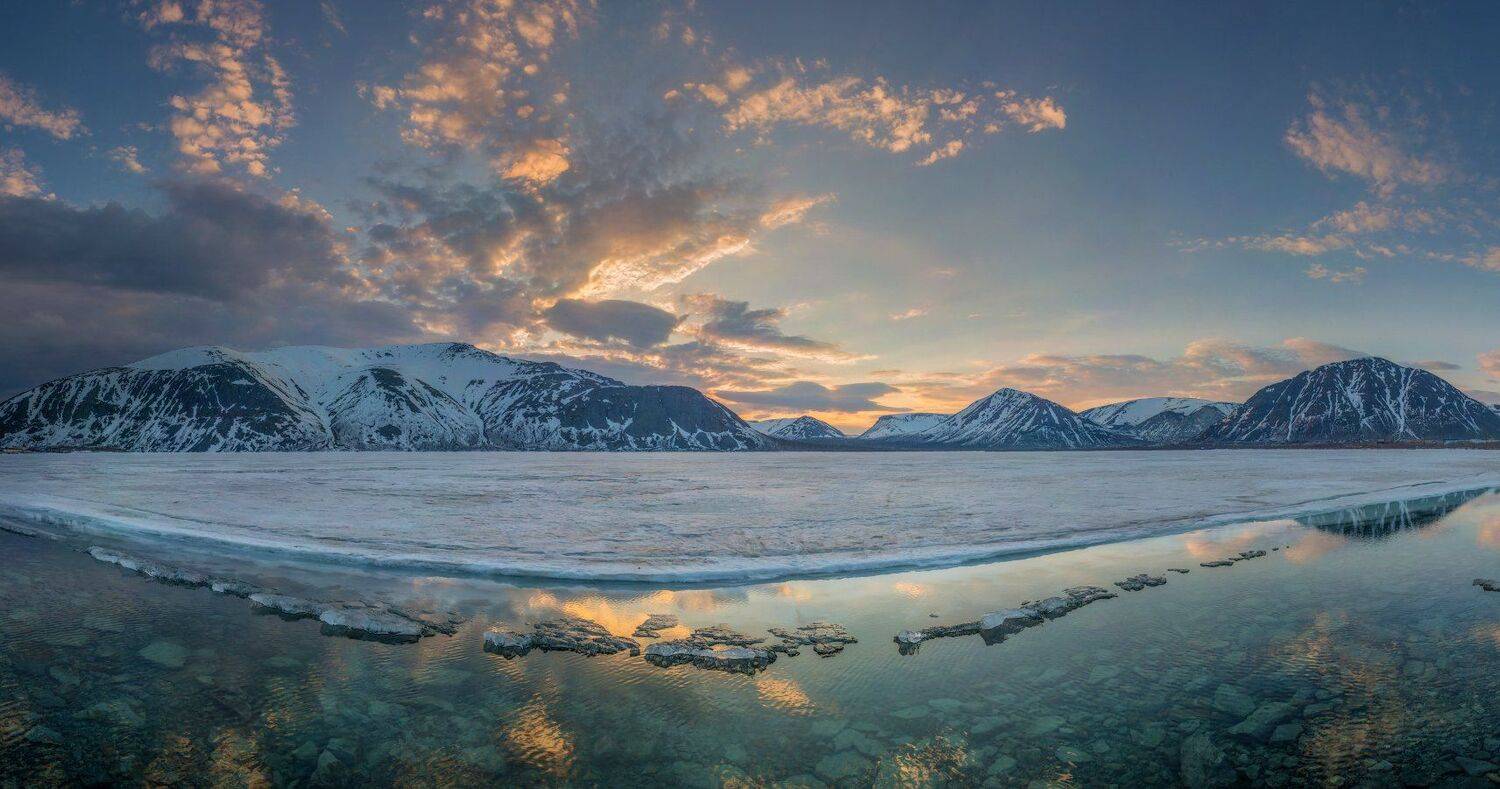 Большой вудъявр, Весна, Вечер, Заполярье, Кольский, Север, Хибины, Роман Горячий