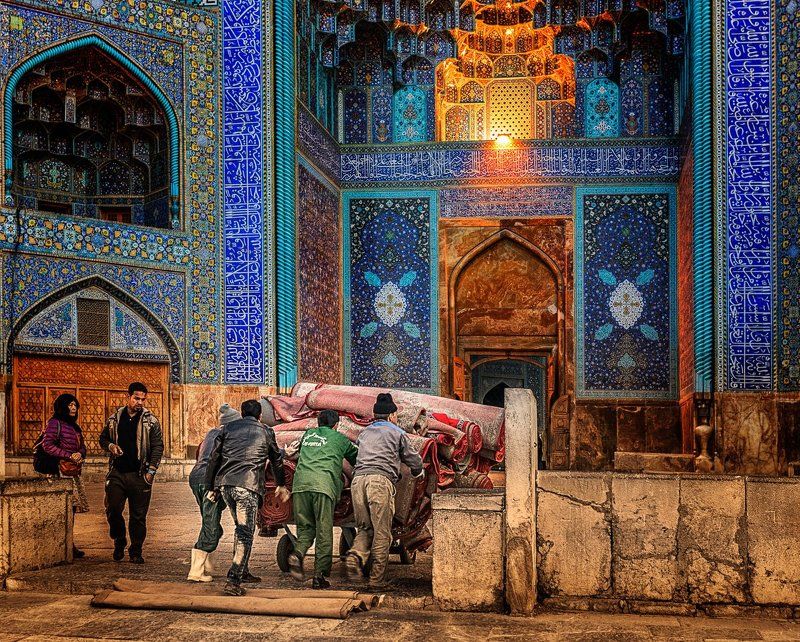 2014, город, иран, исфахан Над Исфаханом зажигаются звезды фото превью