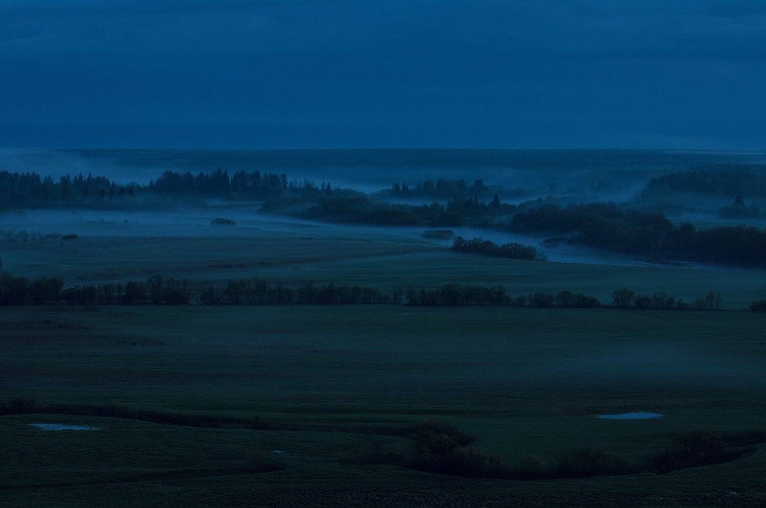 Кама, туман, река, весна, ночь, Сергей