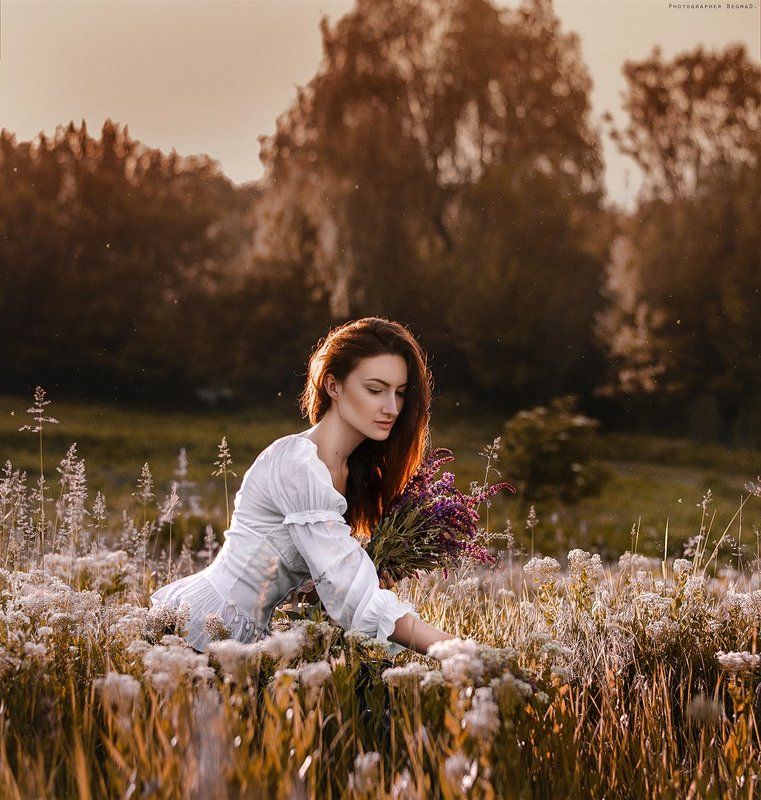 50mm, Beautiful, BegmaD, Nikon, Portrait, Девушка, Закат солнца, Красивая, Портрет, Фото, Фотография В последних лучах солнца фото превью