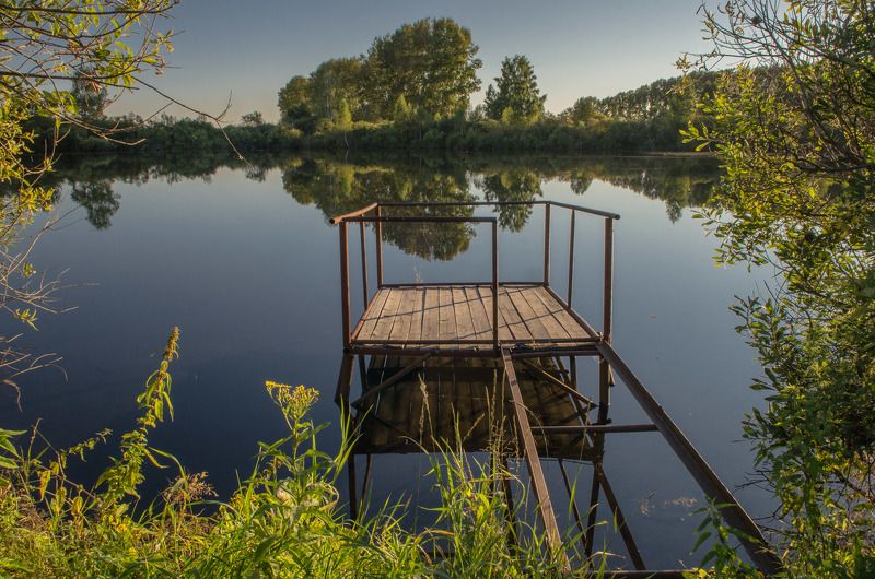 природа, закат,пейзаж,озеро,лес,вечер,тишина Окно в природу фото превью