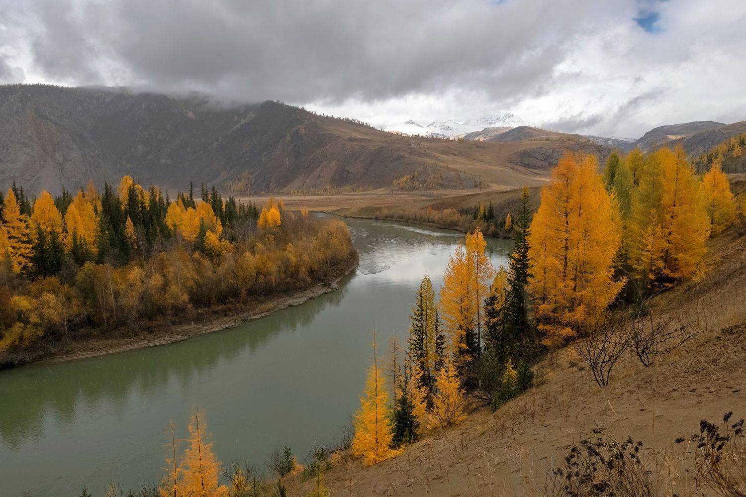 Республика Алтай, Чуя, осень, непогода, Фомина Марина