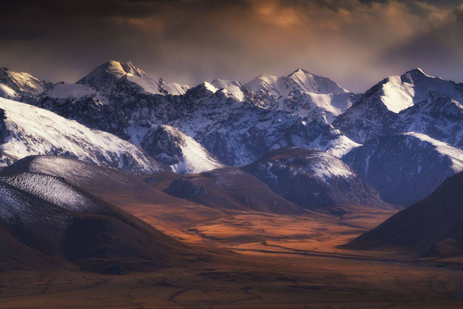 горы, тянь-шань, киргизия, осень, вечер, закат, Ольга Кулакова