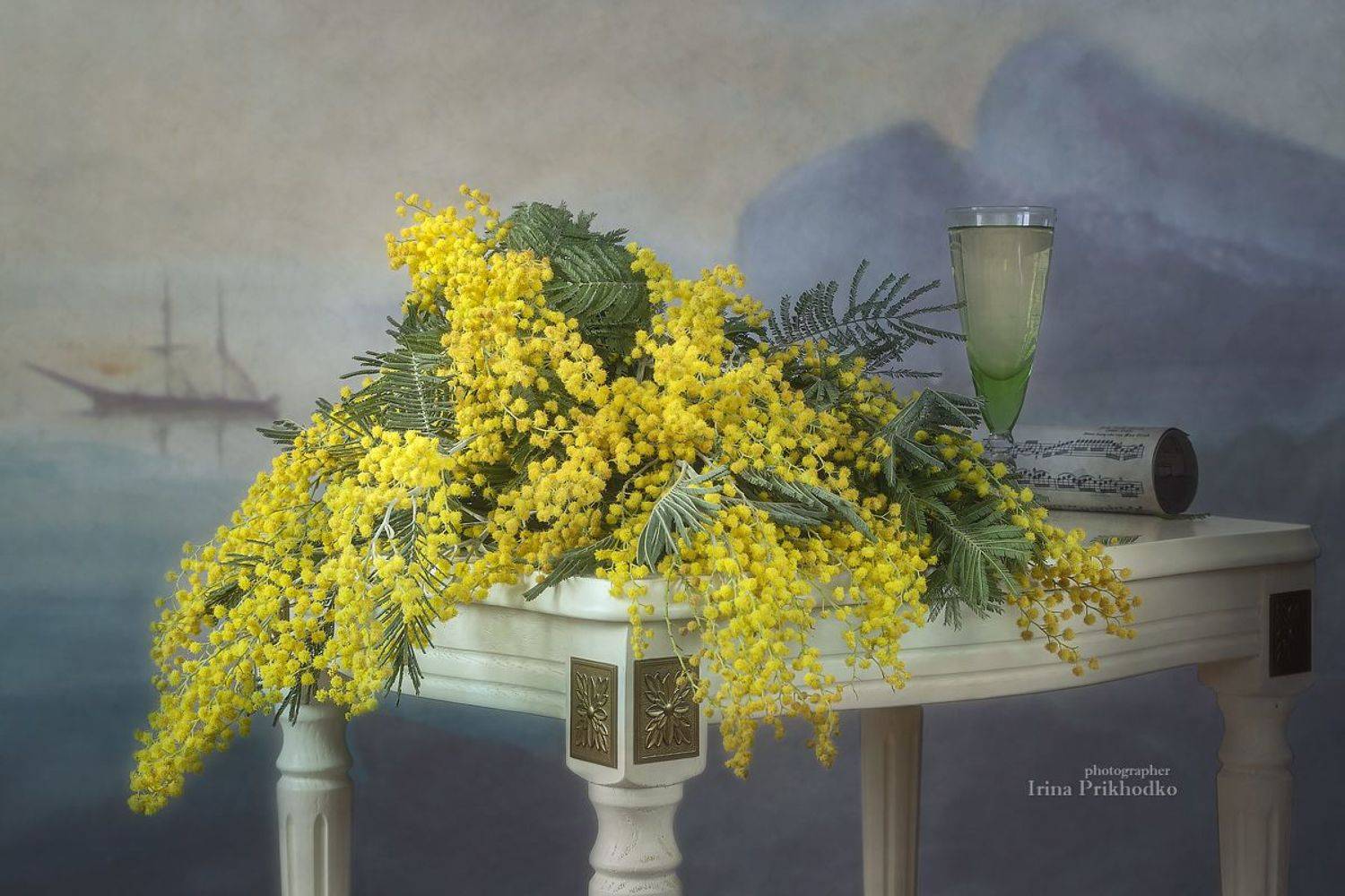 натюрморт, весна, цветы, букеты, мимоза, Приходько Ирина