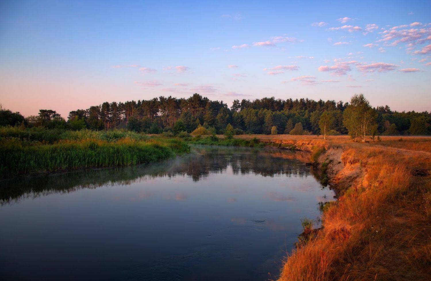 лето, утро, река,, Сергей Шабуневич