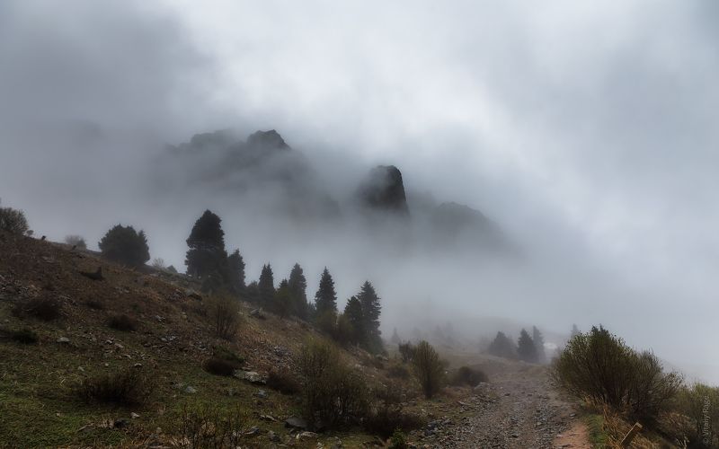 казахстан, горы, туюксу Бастион фото превью