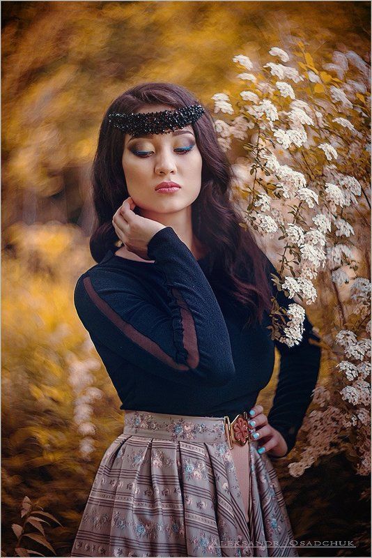 Девушка, Цветы Камилла фото превью