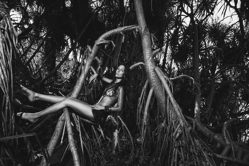 модель, океан, рыба, ню, Кубасов Рыбный день фото превью