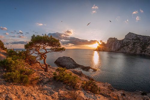 Закат у моря.