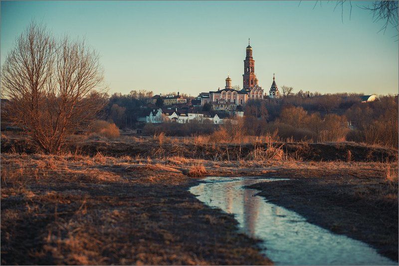 россия, рязанская область, пощупово, весна, пейзаж, монастырь Пощупово фото превью